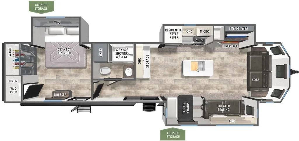 2026 Forest River Puma Vista 37PFL floor plan