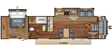 Jayco Jay Flight Bungalow 40FSDS floor plan