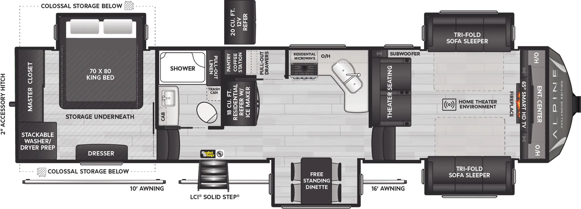 2025 Keystone Avalanche 346FL - Floor plan