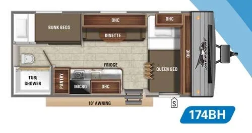 Jayco Jay Flight SLX 7 174BH floor plan