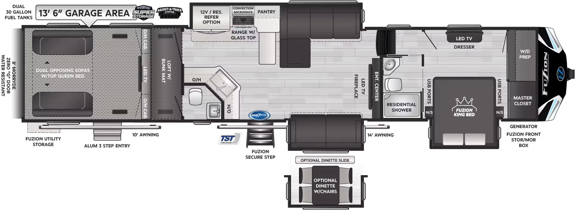Keystone Fuzion 429 floor plan