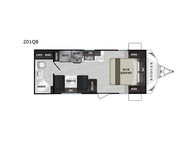 2019 Dutchmen Kodiak Ultra Lite 201QB floor plan