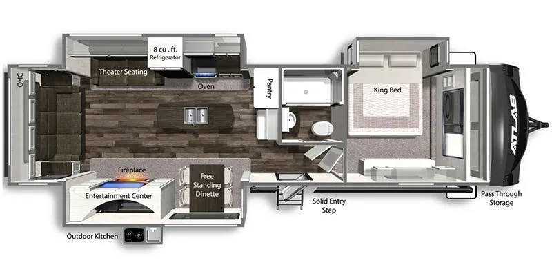 2023 Dutchmen Atlas 3302RL - Floor plan