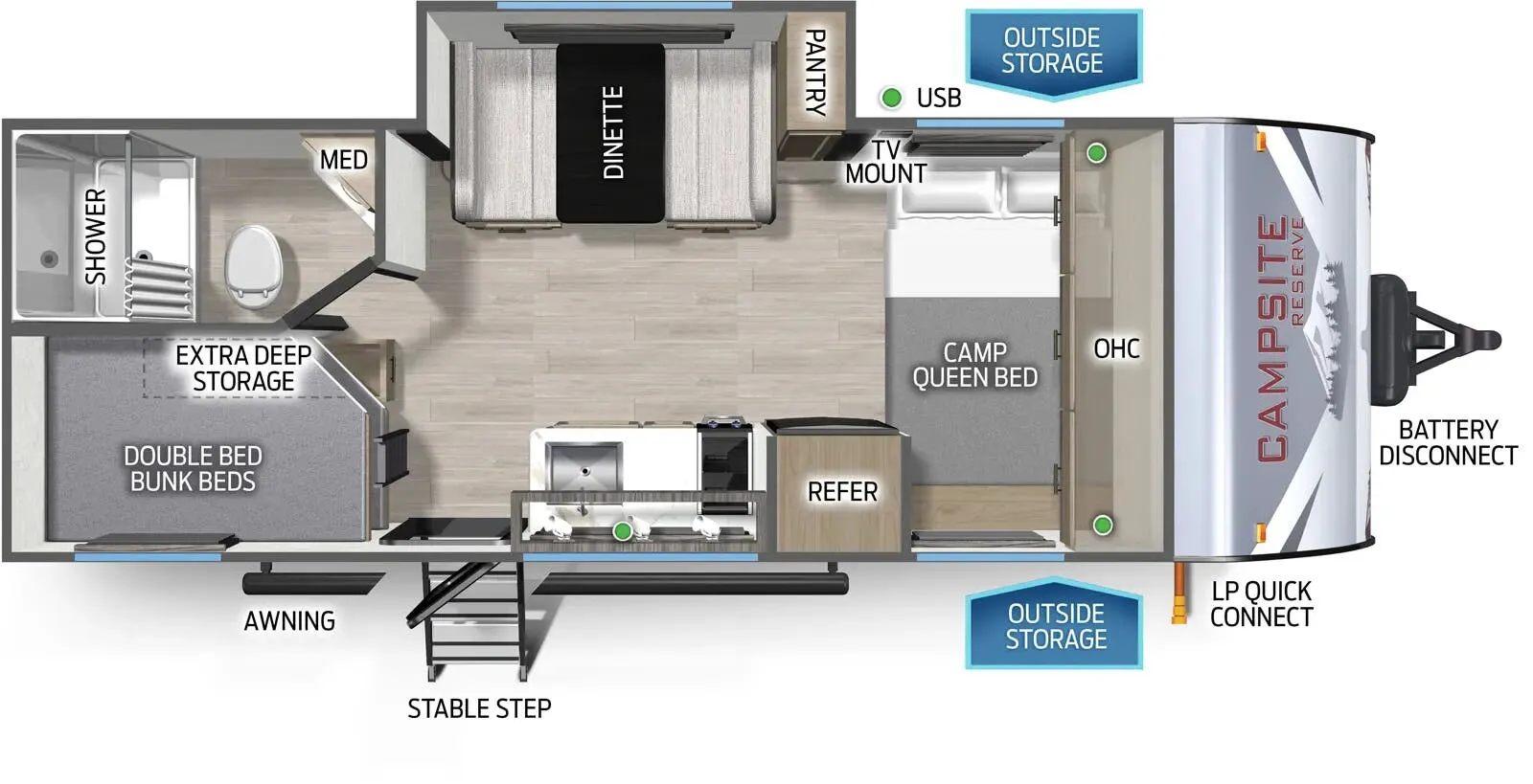Forest River Campsite Reserve 17LS floor plan