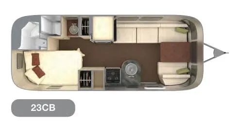 2018 Airstream International 23CB - Floor plan