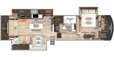 2021 VanLeigh RV Pinecrest 335RLP floor plan