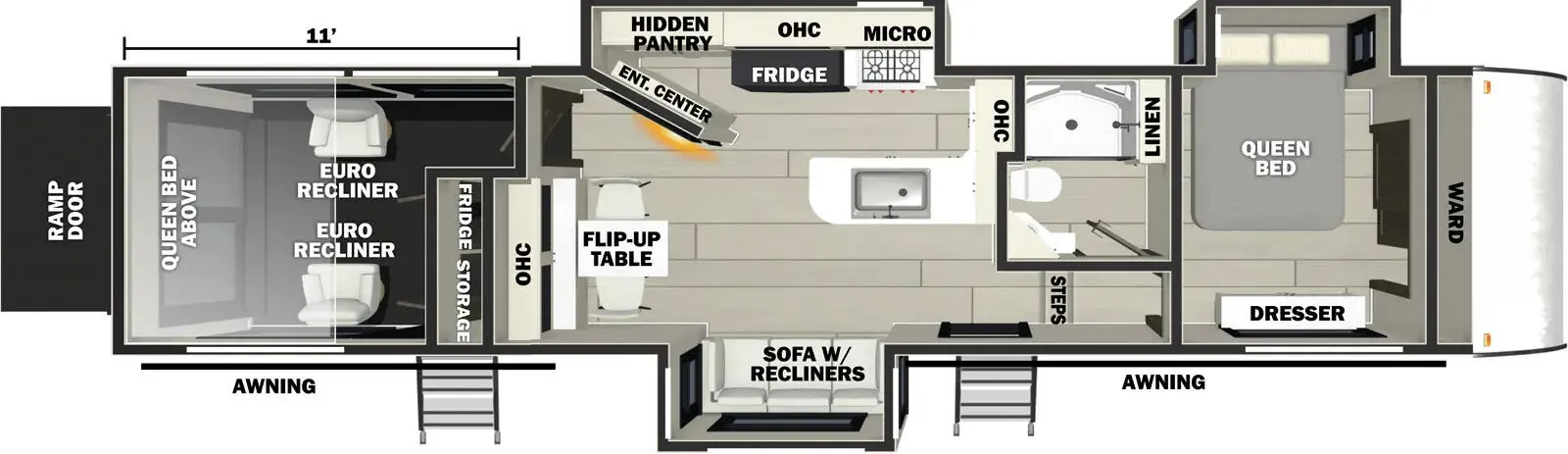 Forest River Vengeance Rogue Armored 341GS11 floor plan