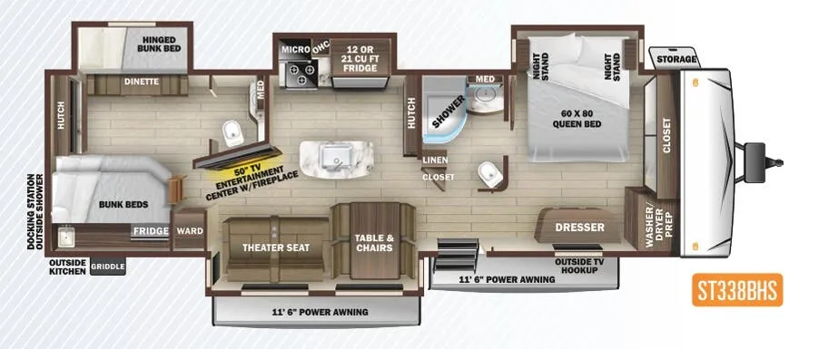 Highland Ridge Silverstar ST338BHS floor plan
