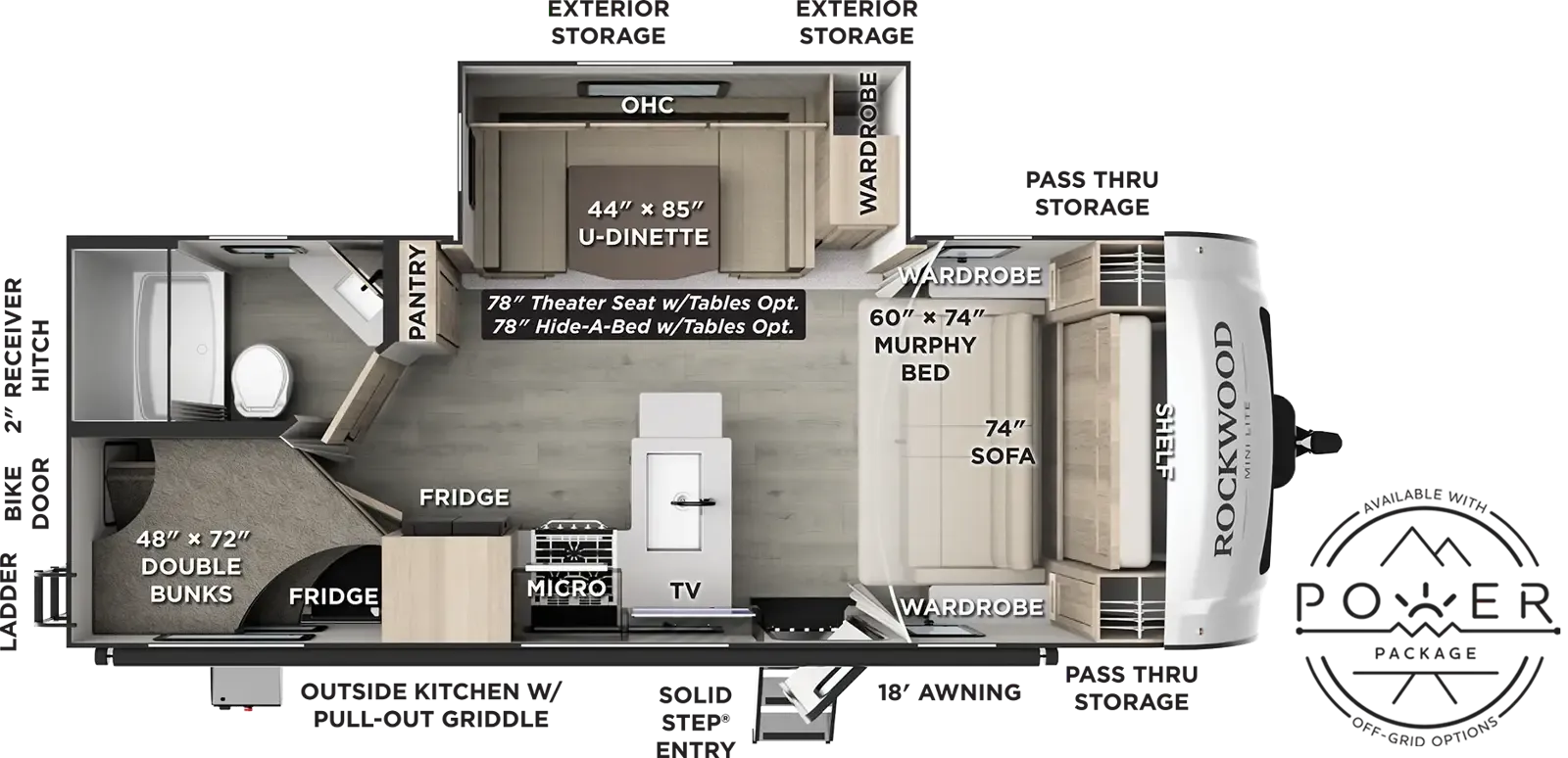 2027 Forest River Rockwood Mini Lite 2509S - Floor plan