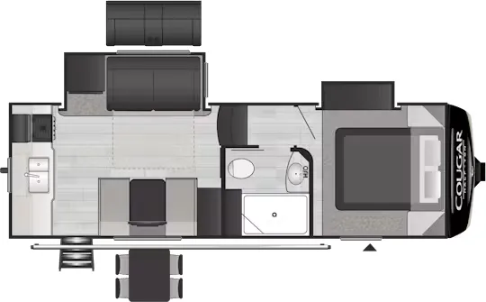 Keystone Cougar Half-Ton 23MLS floor plan