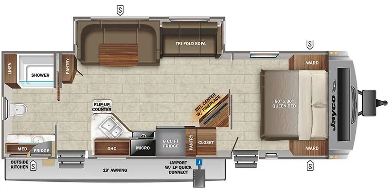 2022 Jayco White Hawk 27RB floor plan