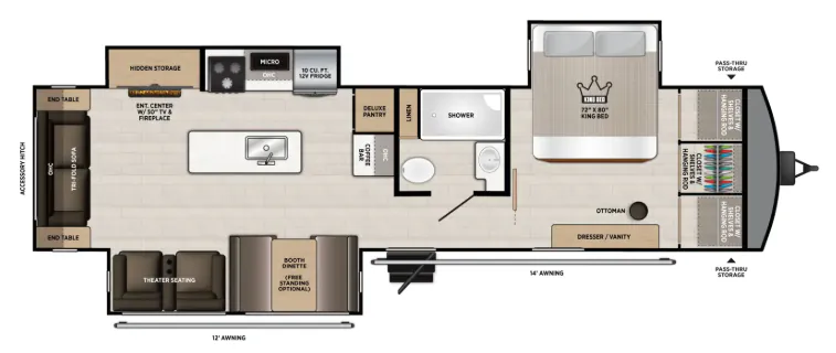 Forest River Salem Hemisphere 308RL floor plan