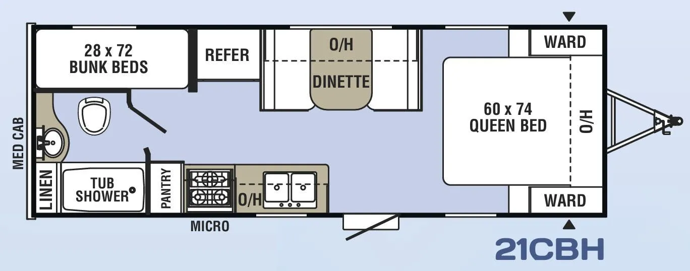 Coachmen Clipper Cadet 21CBH floor plan