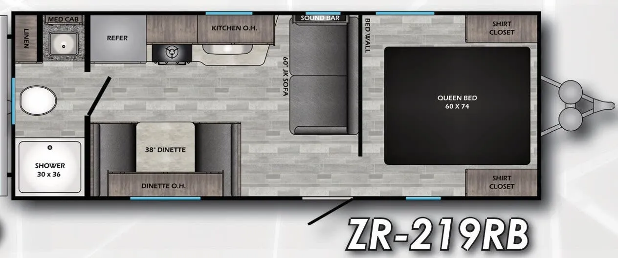 CrossRoads Zinger Lite 219RB floor plan
