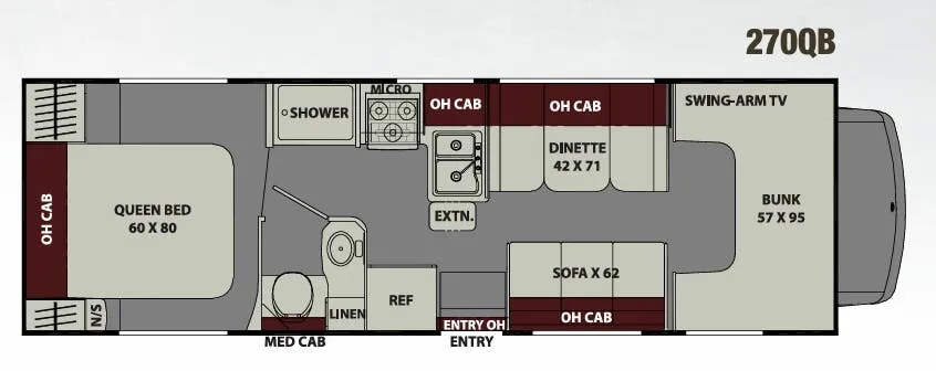 Coachmen Leprechaun 270QB floor plan
