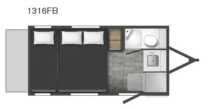 Winnebago HIKE 100 FLX 1316FB floor plan