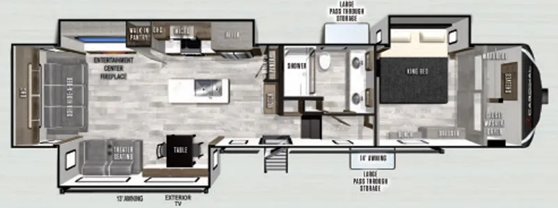 Forest River Cardinal Luxury 360RLX floor plan