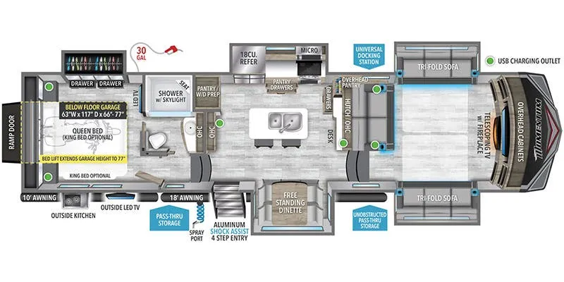Grand Design Momentum 376THS floor plan
