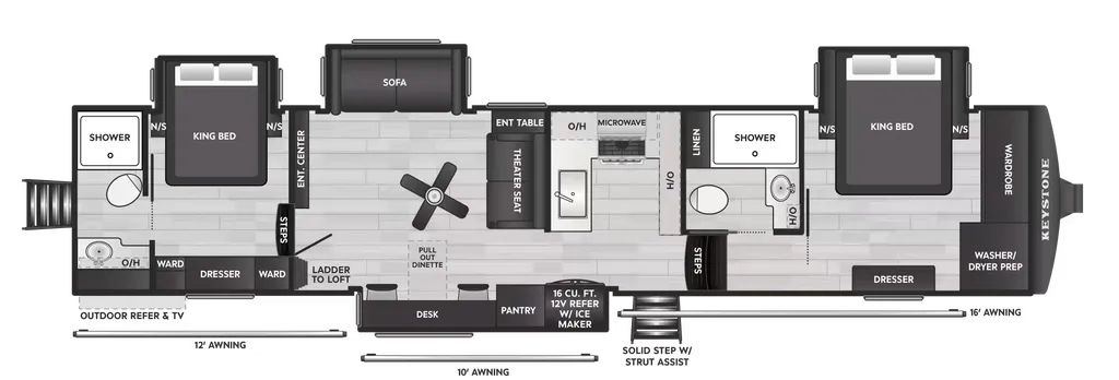 2027 Keystone Montana High Country 391TB floor plan