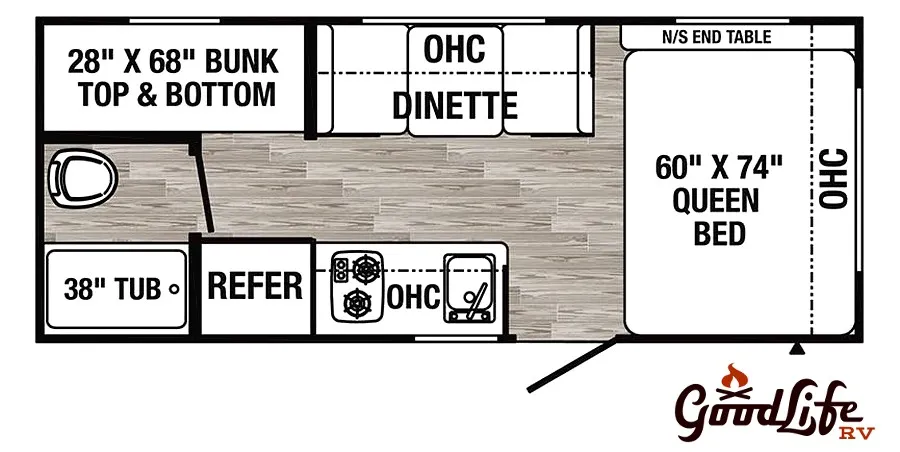 2022 Forest River Palomino Puma UL 16BHX - Floor plan