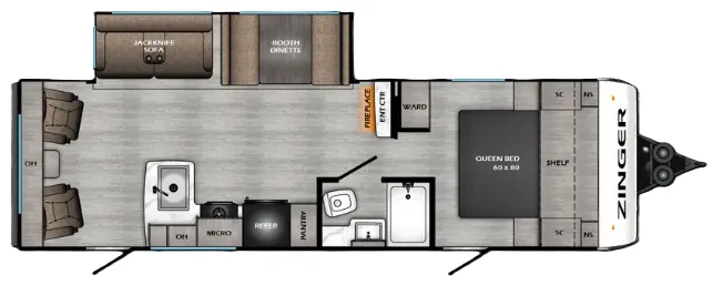 CrossRoads Zinger Lite 260RL floor plan