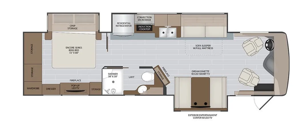 2026 Holiday Rambler Nautica 33TL - Floor plan