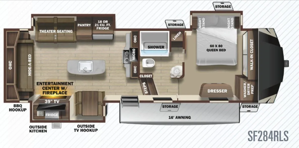 Highland Ridge Silverstar SF284RLS floor plan