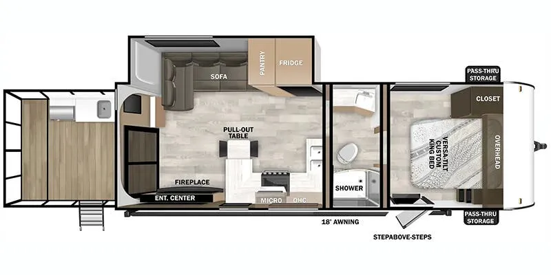 Forest River Salem Cruise Lite Northwest 22VERANDA floor plan