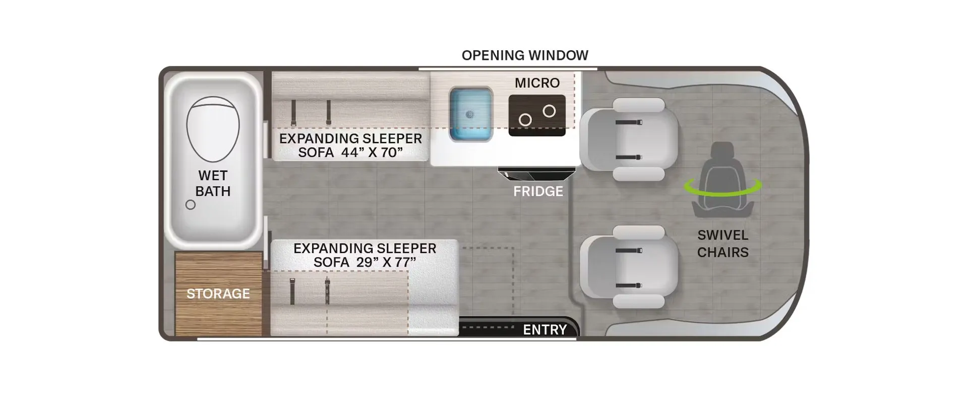 2027 Thor Motor Coach Scope 18G - Floor plan