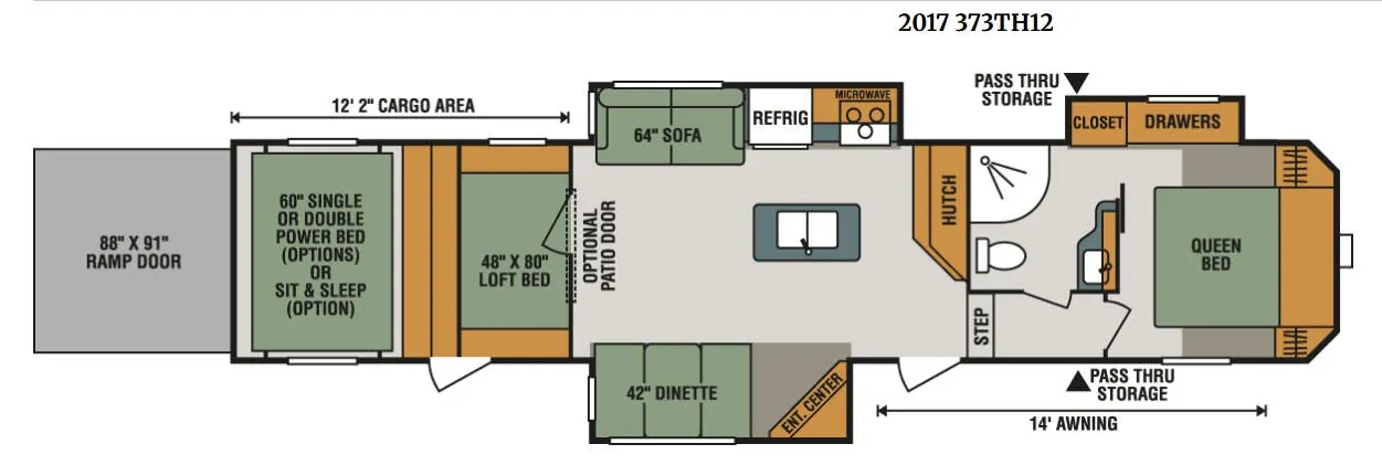 K-Z Sportster 373TH12 floor plan