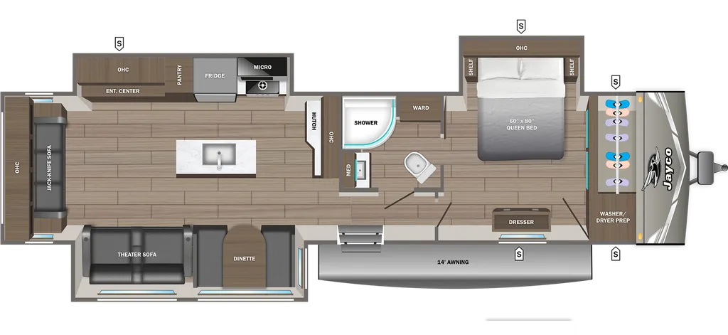 2027 Jayco Jay Flight SLX 334RTS floor plan