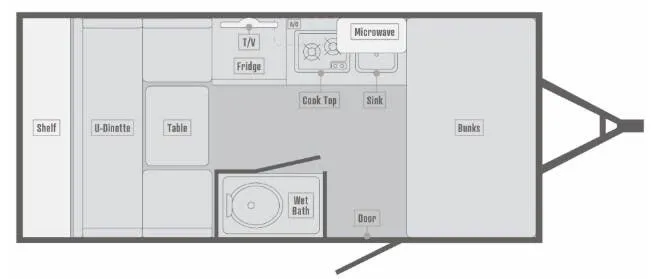 Skinny Guy Campers Armor LT 17LTZ floor plan