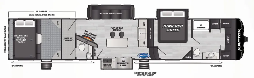 Keystone Raptor 420 floor plan