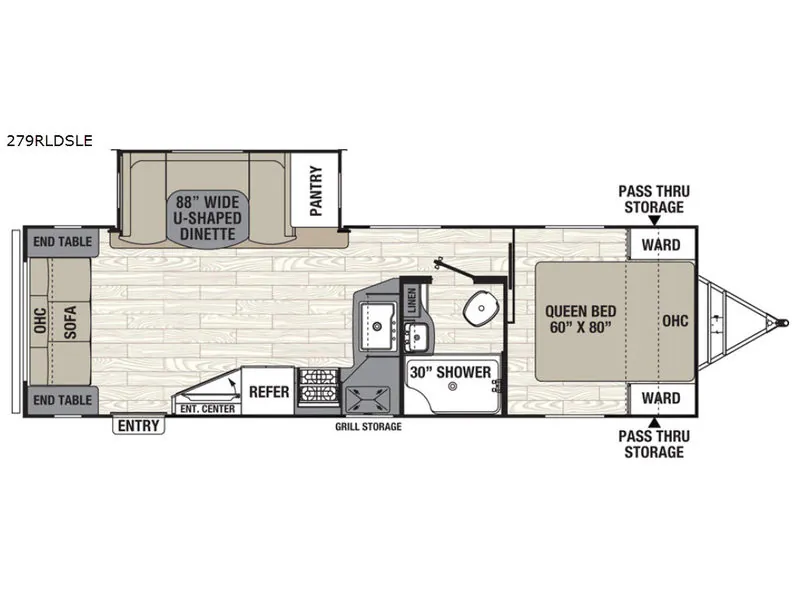 2018 Coachmen RV Freedom Express 279RLDS — Floor plan