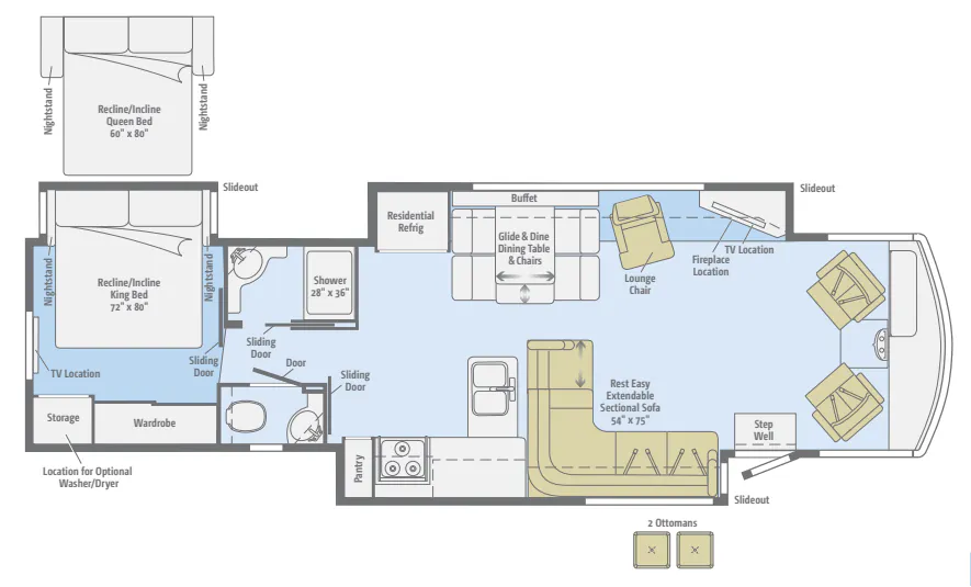Winnebago Adventurer 38Q floor plan