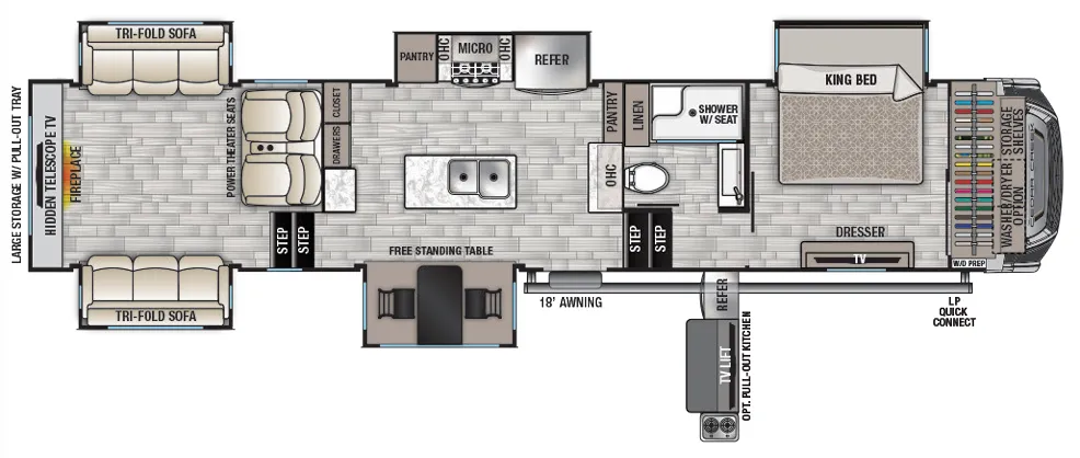 Forest River Cedar Creek 375RD floor plan