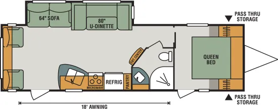 K-Z Sportsmen 281RL floor plan