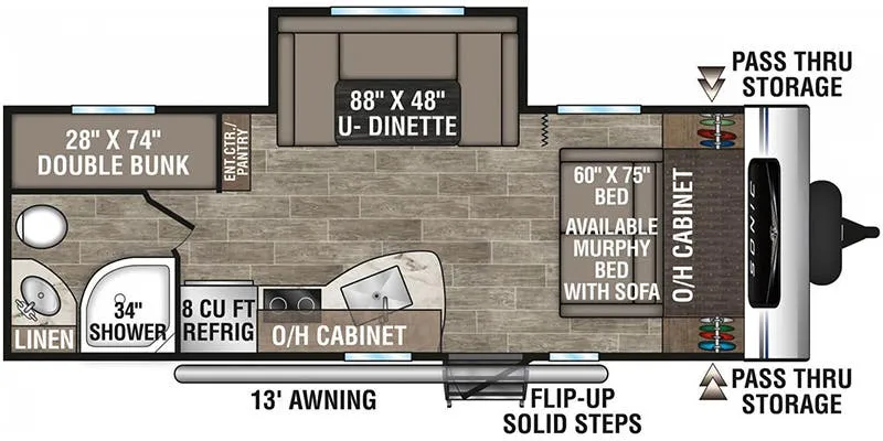 2022 Venture RV Sonic SN220VBH - Floor plan