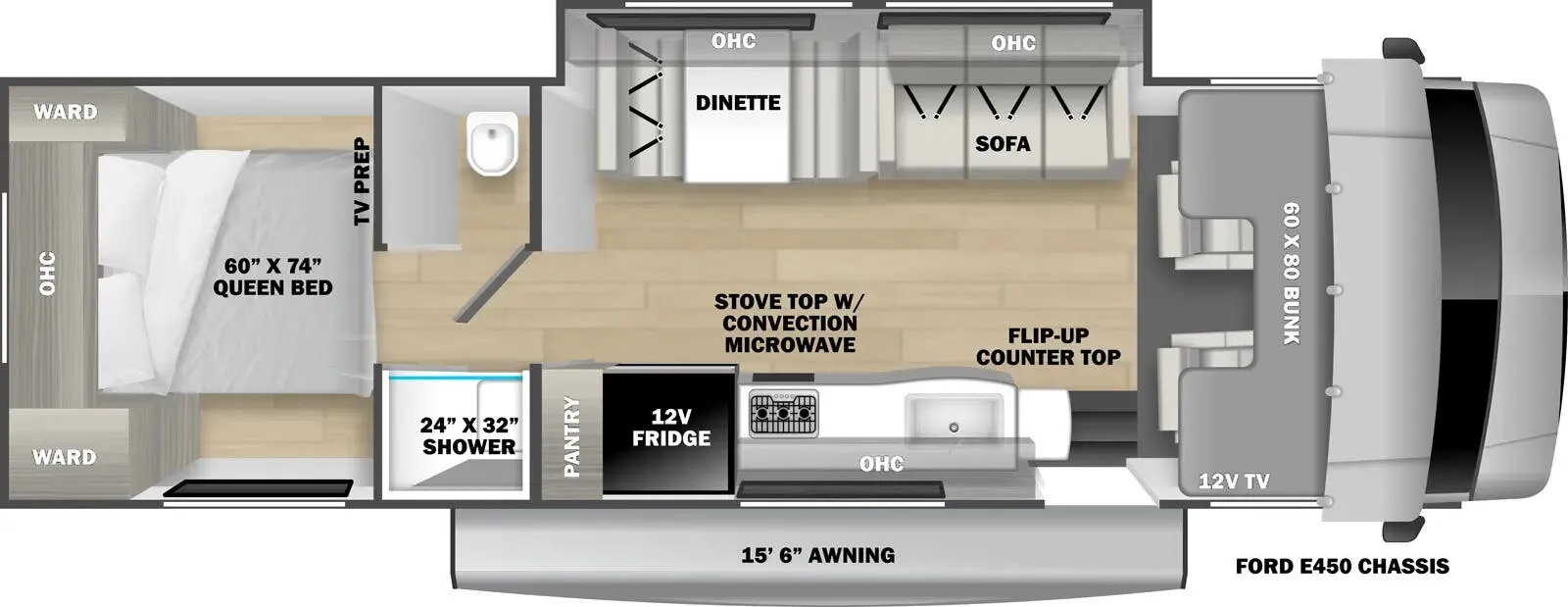 2024 Forest River Sunseeker LE 2850SLE - Floor plan