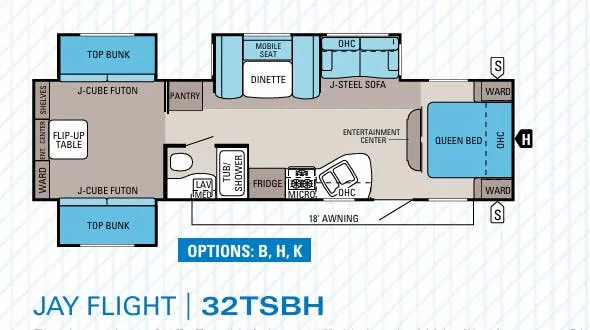 Jayco Jay Flight 32TSBH floor plan
