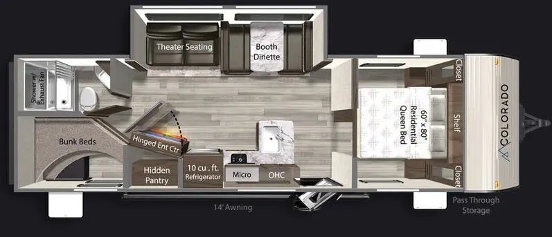 Dutchmen Colorado 270BHC floor plan