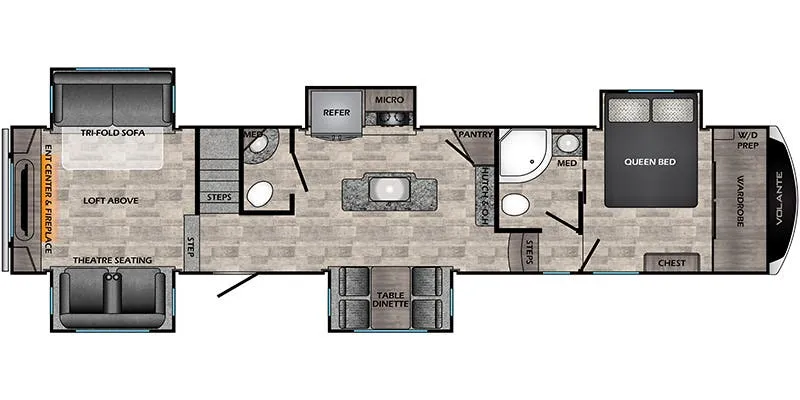 2021 CrossRoads Volante VL3861BL High Profile floor plan