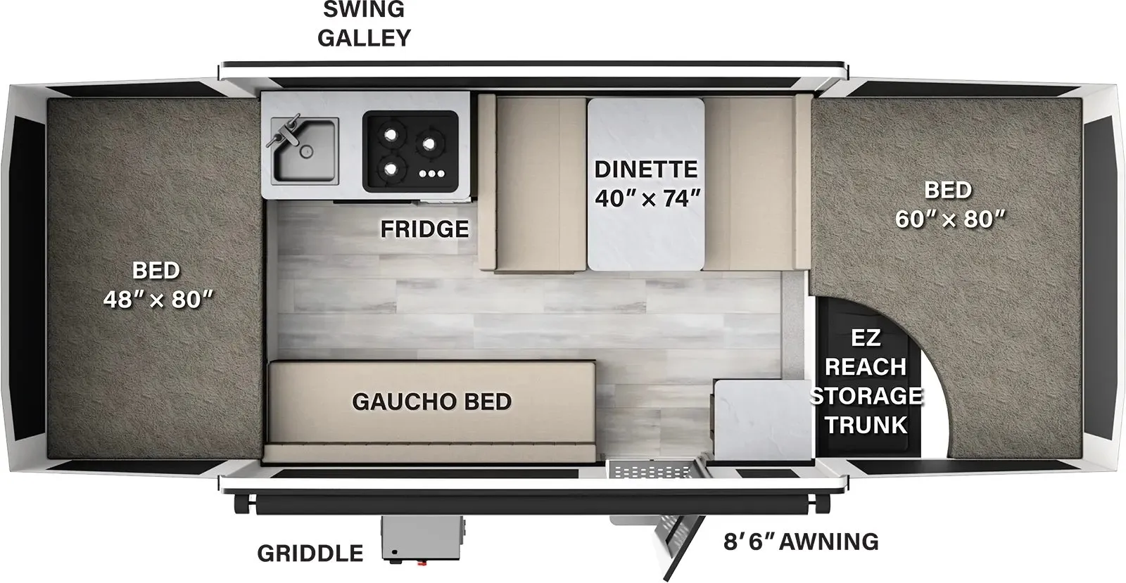 Forest River Flagstaff 206M floor plan
