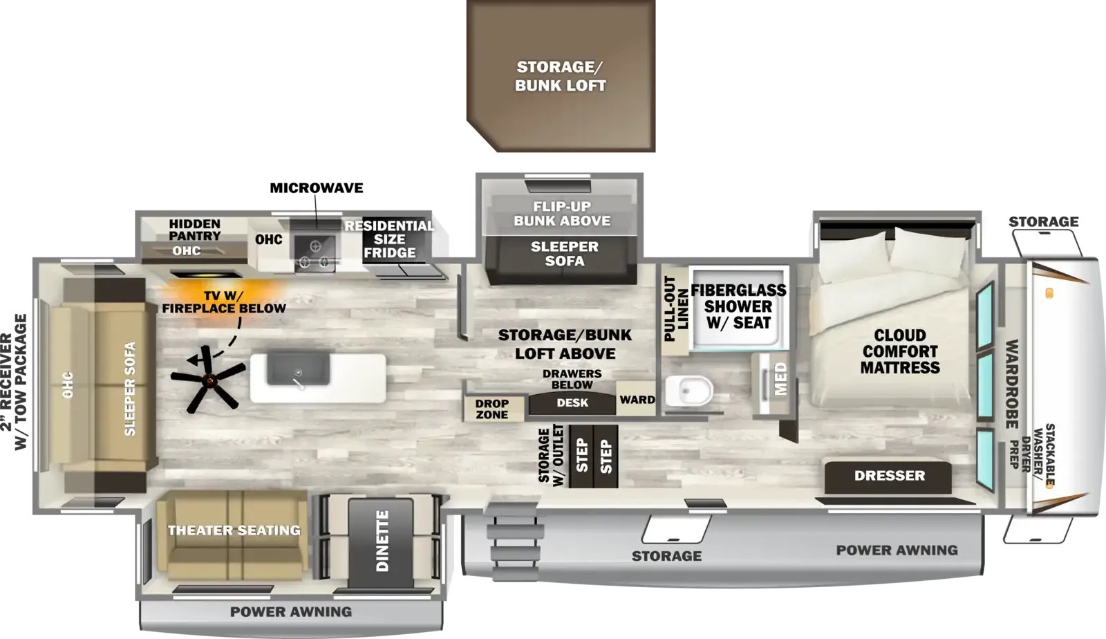 Forest River Sabre 36FLX floor plan
