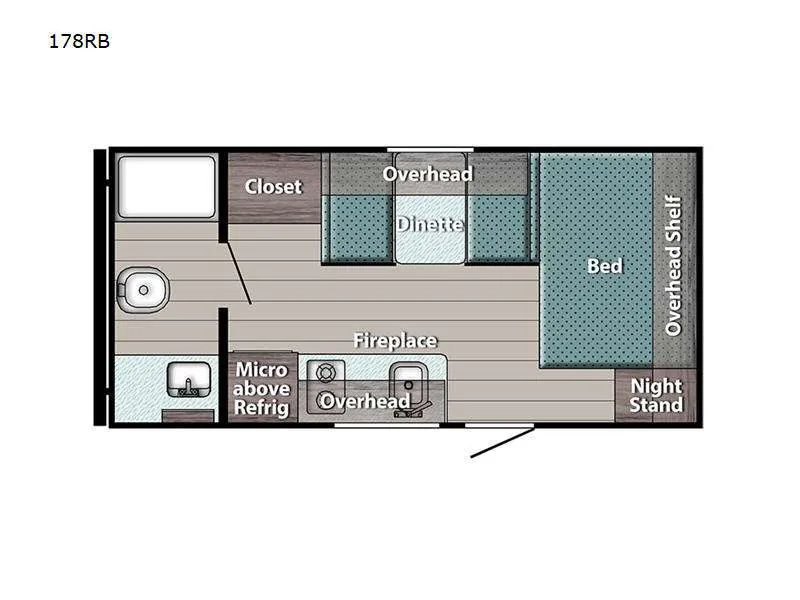 2025 Gulf Stream RV Ameri-Lite Super Lite 178RB - Floor plan