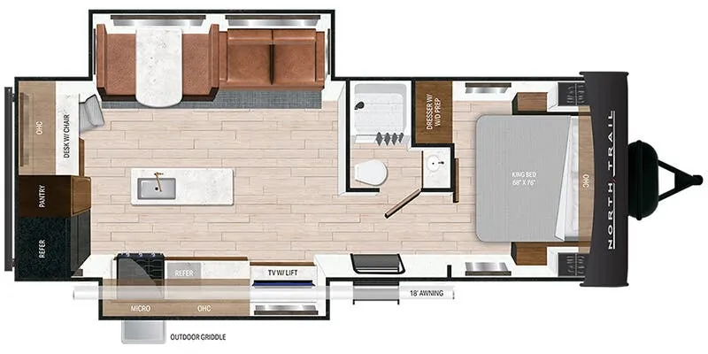 Heartland North Trail Ultra-Lite NT 2803-RK floor plan