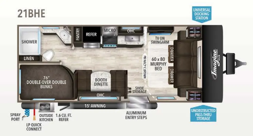 Grand Design Imagine XLS 21BHE floor plan