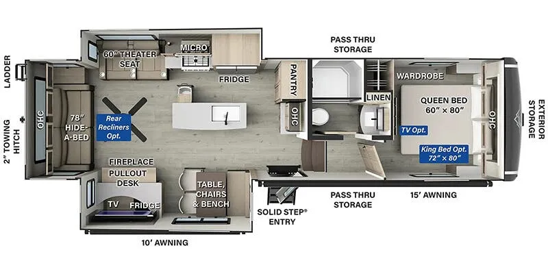 Forest River Flagstaff Classic F331RL floor plan