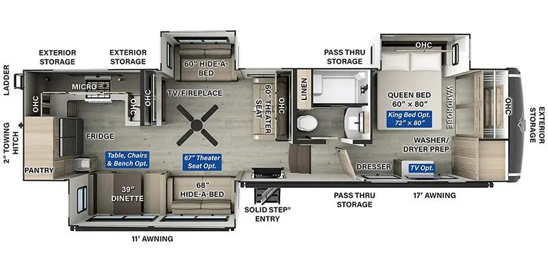Forest River Flagstaff Classic F371RK floor plan