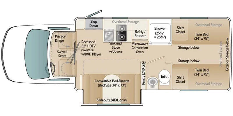 Coach House Platinum II 241XL DRT floor plan